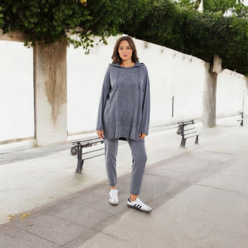Lane Bryant Gray Tunic Hoodie size 26/28